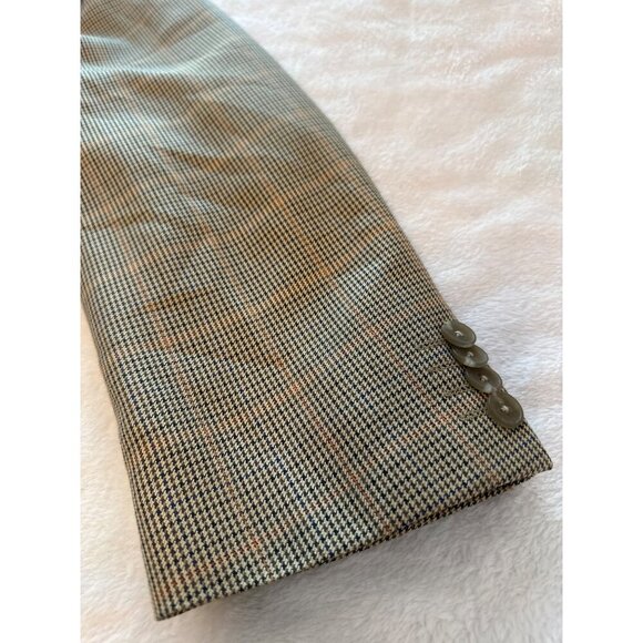 Paul Betenly Silk & Wool Blazer Mens 42R Beige Two-Button Lined Jacket - Picture 12 of 13